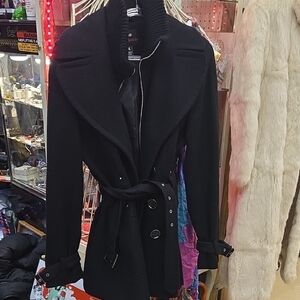 Black Belted Women's Coat